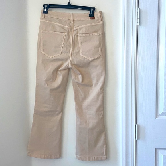 Massimo Dutti Cream Beige Tan Capri Cropped Pants Skinny Fit sz 4 Like New Cute - Picture 7 of 17